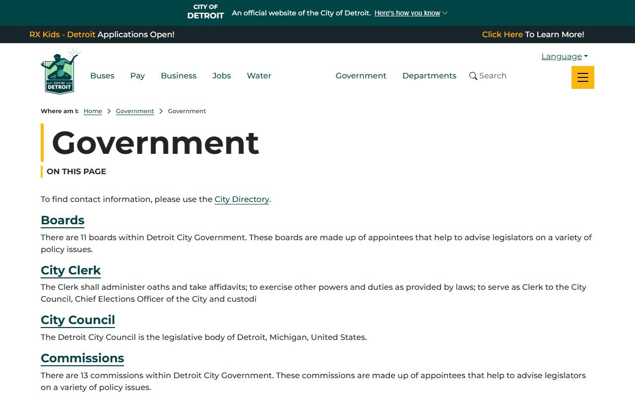 Detroit Police Department website for Detroit recent arrests