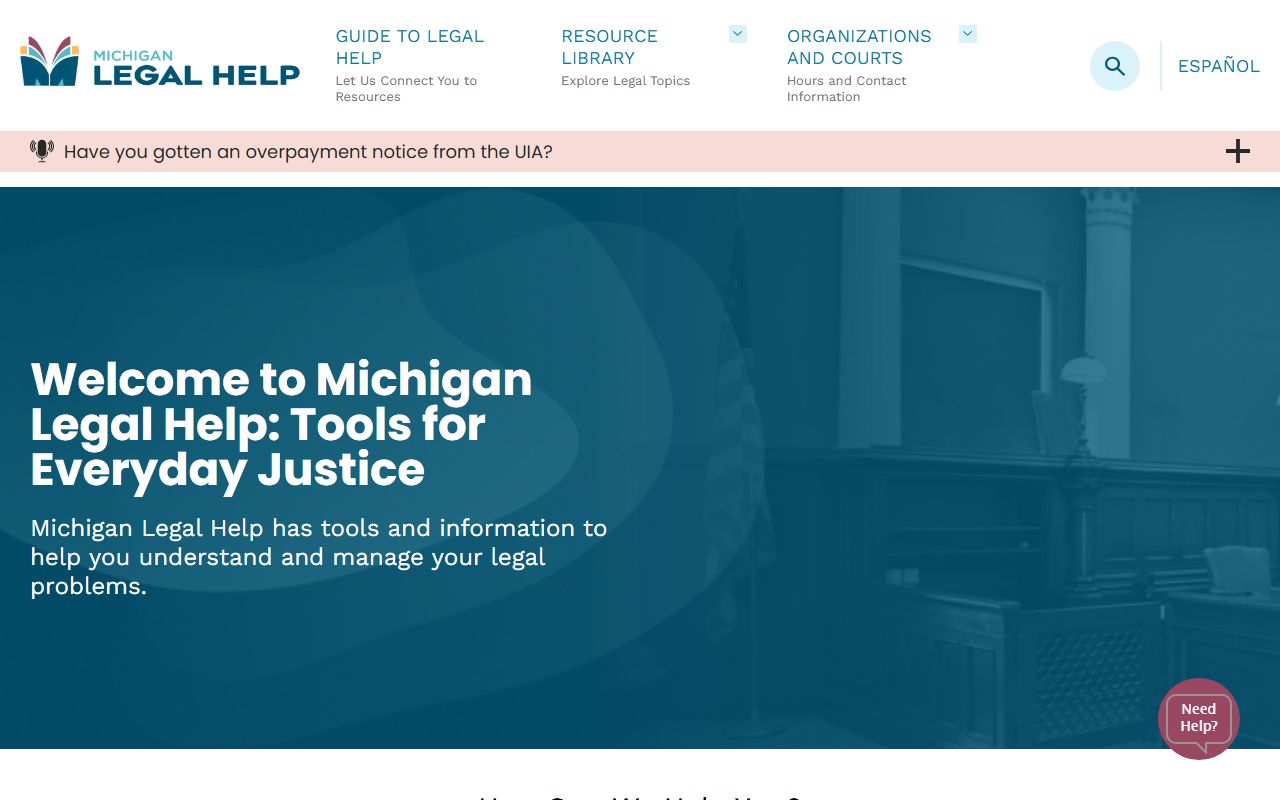 Michigan Legal Help website for expungement and arrest record resources