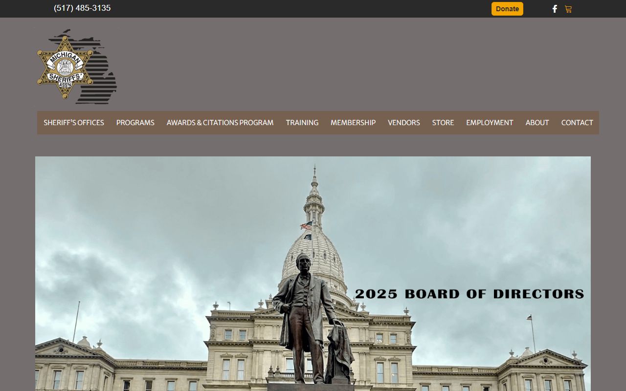 Michigan Sheriffs Association website for county arrest records