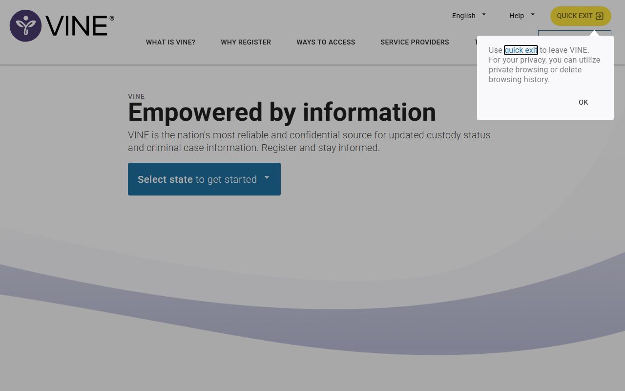 VINELink victim notification for Michigan recent arrests and custody alerts